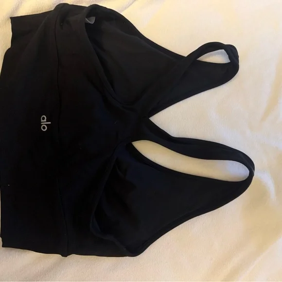 Alo Black Racerback Sports Bra - Picture 2 of 2